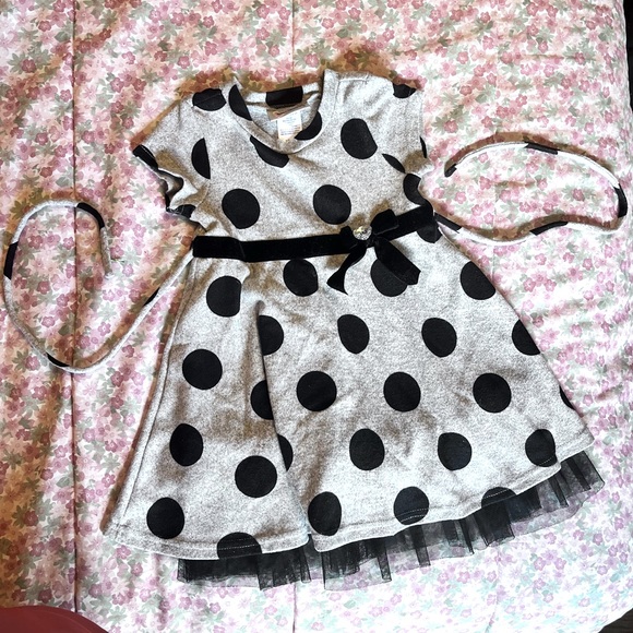 (2for$10) 3T PolkaDot Teeshirt Dress! - Picture 1 of 9